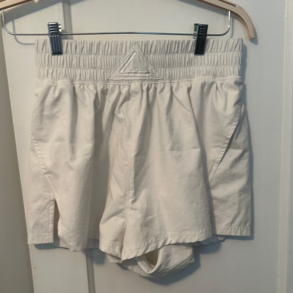 FP Movement by Free People Cream Elastic Waist Athletic Shorts